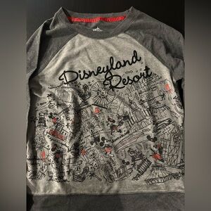 Disneyland Resort Parks Gray and Red Sweatshirt Size XL